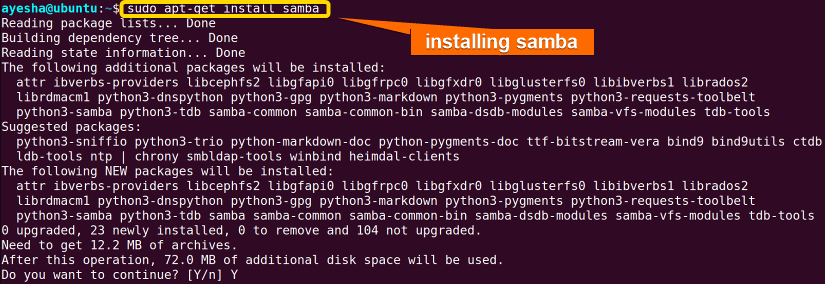 Install Samba in Linux