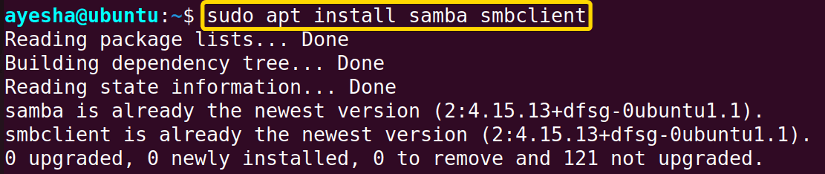 Install smbclient in Ubuntu