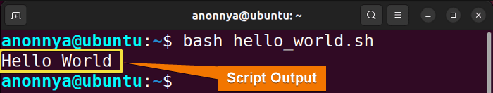 Running the shell script
