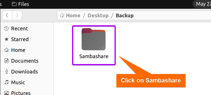 Sambashare in Backup samba folder in Ubuntu