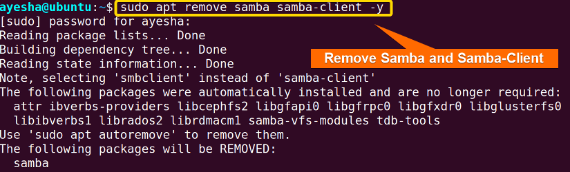 Remove Samba