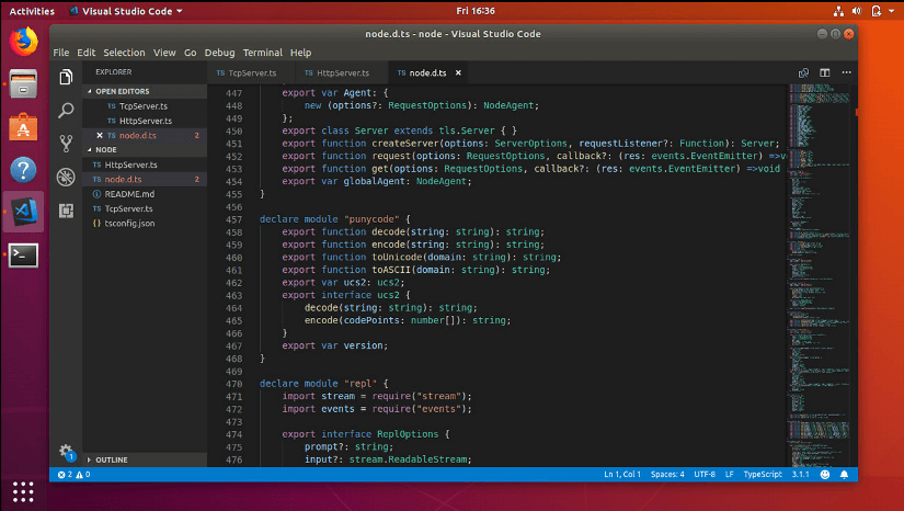 Visual studio code in Ubuntu