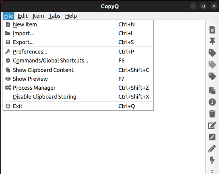 CopyQ clipboard manager