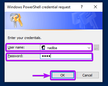Inserting PowerShell credentials