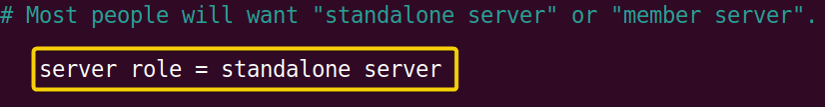 Adding option: standalone server to configuration file