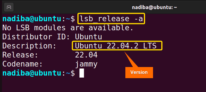 Ubuntu version checking from terminal