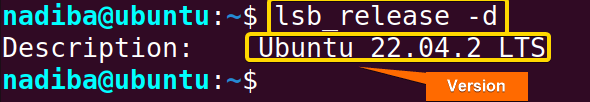 Ubuntu version checking-only description
