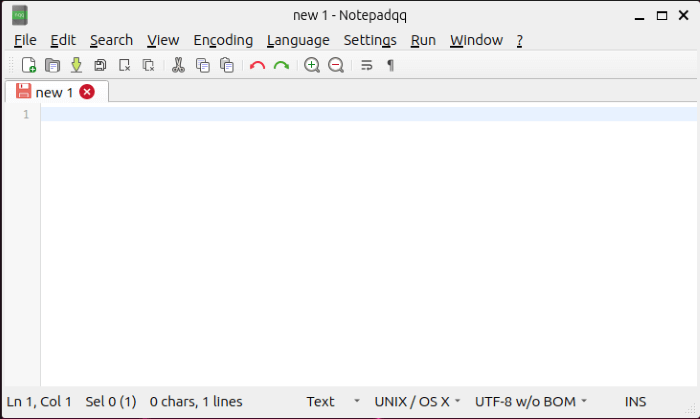 notepadqq - linux version of notepad++