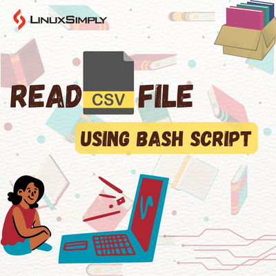 Read CSV file using bash.