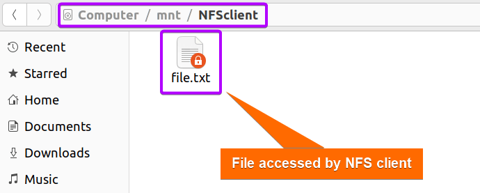 File accessed in NFS client