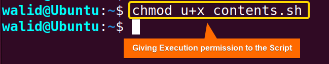 Giving Executing permission