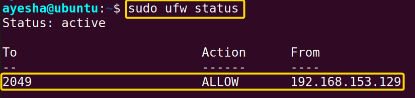 Firewall status in Linux