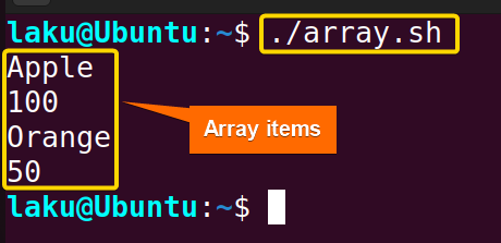 Array-in-Bash
