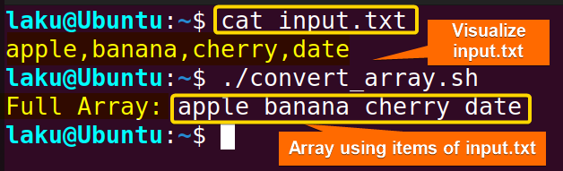 Converting-into-Bash-array