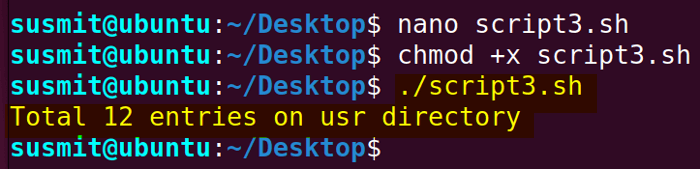 A variable has substituted a command and printed the output of the command on the terminal.