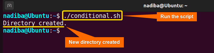 New directory created