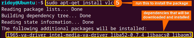install app package in debian based distros using apt-get