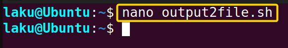 Creating a Bash script file in nano