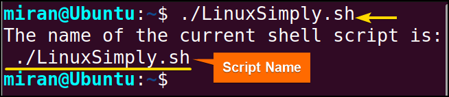 Displaying the Current Shell Script Name by Using the $0 Parameter