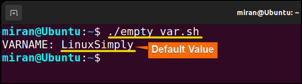 output image If the variable is Empty