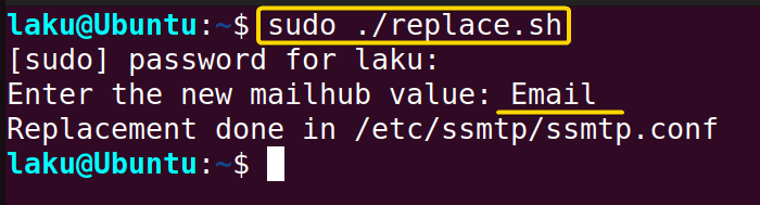 Exexuting Bash script to find and replace using sed command