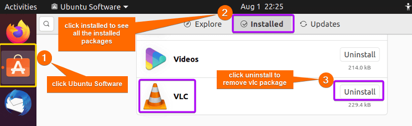 removing vlc with Ubuntu software center