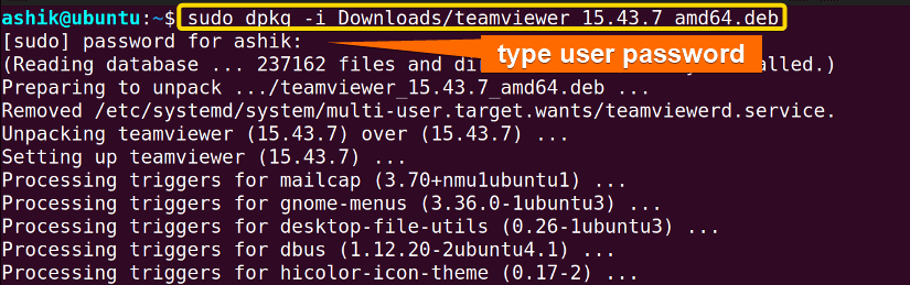 Installing TeamViewer with no dependency error.