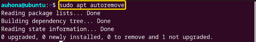I've used sudo apt autoremove to remove the unused dependencies that have been installed during update.