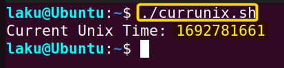 Getting current Unix time