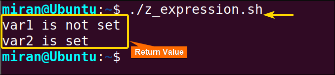 Using the -z Option to Check if Environment Variable is Set