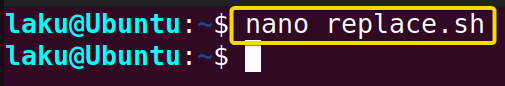Creating a file in Nano