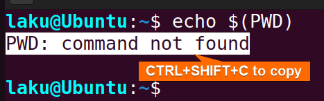 Keyboard shortcut to copy in the terminal
