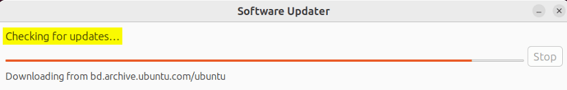 I've run the Software Updater application to check for any available updates for installed packages.