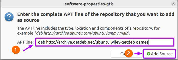 the apt source is given here to add repo