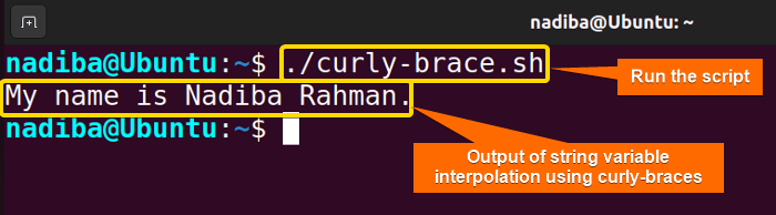 Output of interpolation using curly-braces