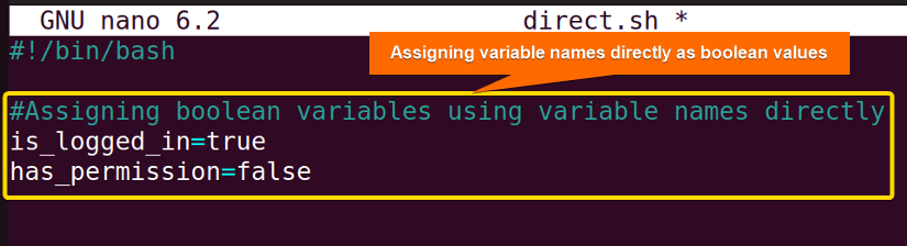 Assigning Boolean variables using variable names directly