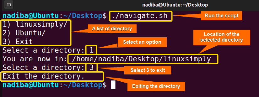 Navigating Directory Interactively