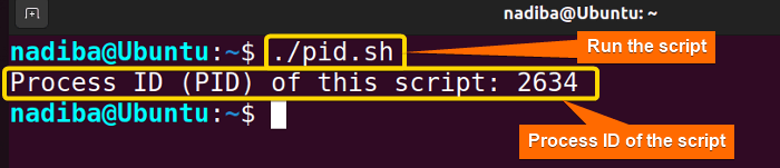 Process ID of the currently executed script