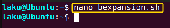 Creating a Bash script in nano