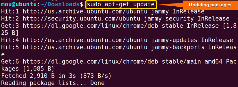 updating packages in linux using apt-get 