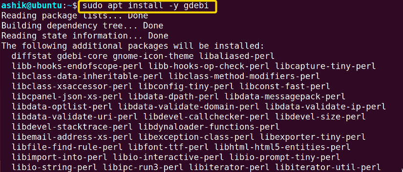 install gdebi in ubuntu.