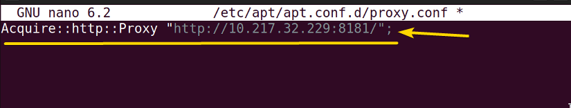 adding proxy server address and port to add apt repository proxy