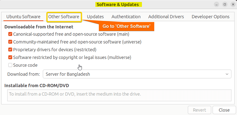Click on the Other Software option.