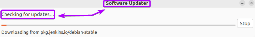 checking updates via GUi to update ubuntu repository list