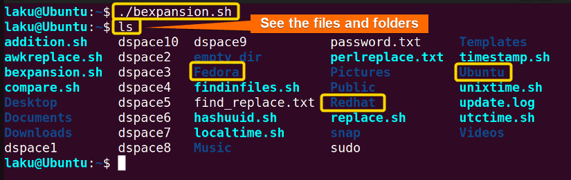 Creating folders using brace expansion in Bash