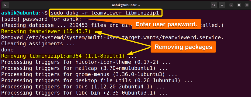 Removing libminizip1 by dpkg