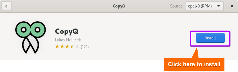 Installing copyQ from GNOME