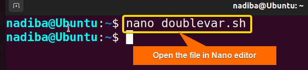 Opening script in Nano editor