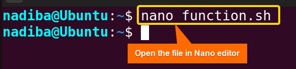 Open the file in Nano editor