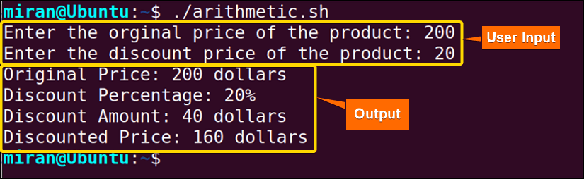 Using Arithmetic Unary Operators to Calculate the Discount Price of a Product
